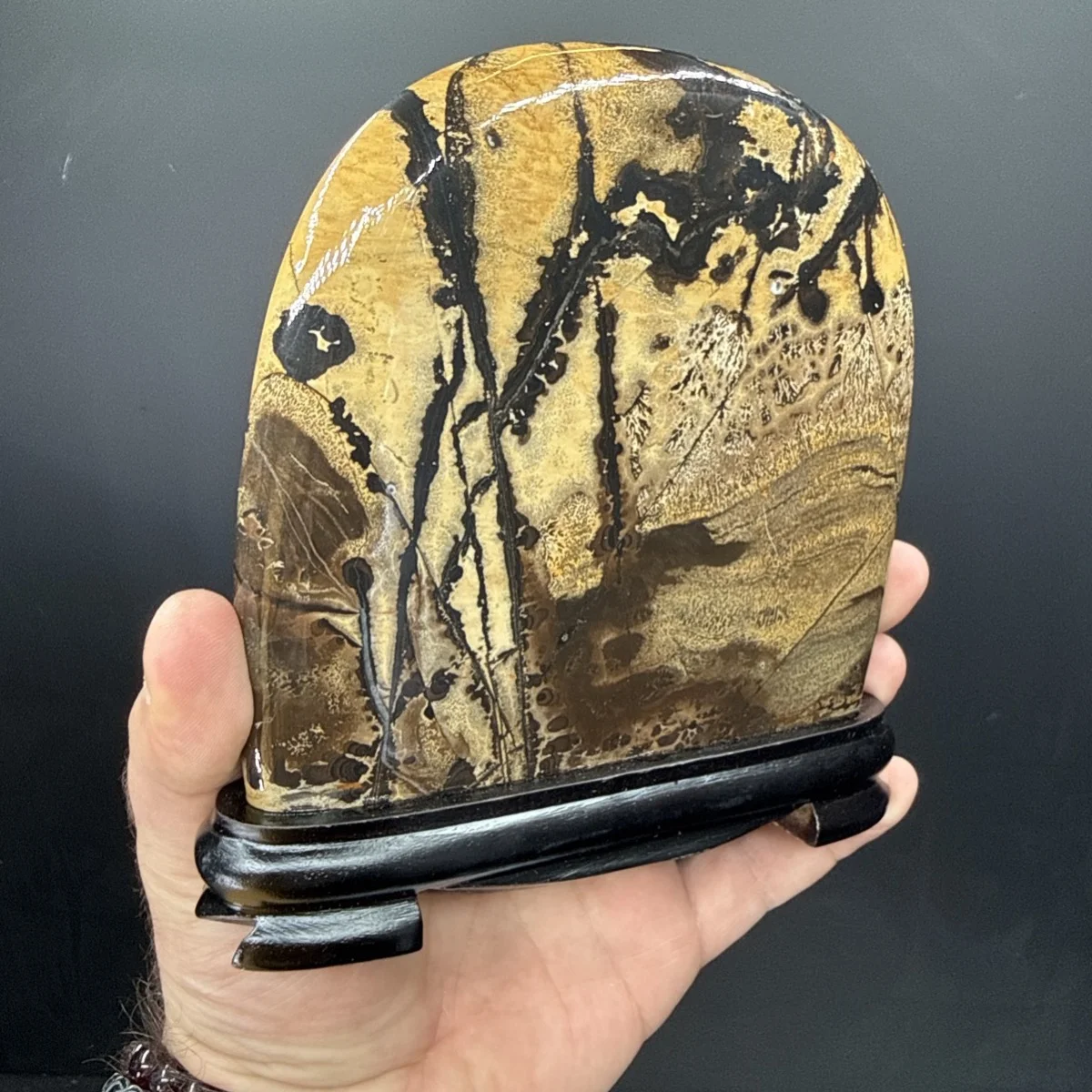 Picture Jasper Obje Ahşap Standlı