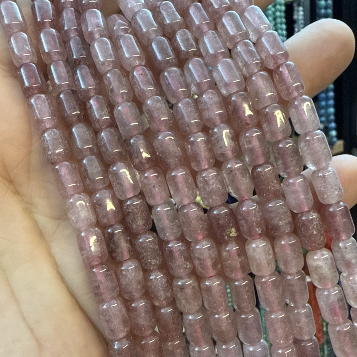 Çilek Kuvars Kapsül Dizi 6x9 mm