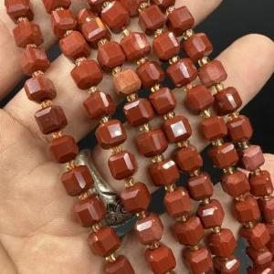 Jasper Kırmızı Küp Dizi 8 mm